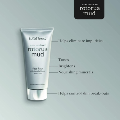 MẶT NẠ BÙN KHOÁNG – MẬT ONG Wild Ferns Rotorua Manuka Honey Face Pack, 95ml