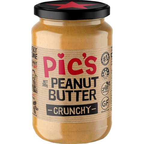 BƠ ĐẬU PHỘNG MƯỢT / GIÒN CÓ / KHÔNG MUỐI Pic's Peanut Butter SMOOTH / CRUNCH / NO SALT / SMOOCHY, 380g