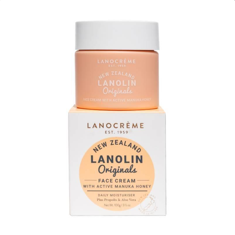 KEM DƯỠNG ẨM Lanocreme Lanolin Face Cream, Originals / Vitamin E – Cấp Ẩm, Mịn Màng Cả Ngày, 100g