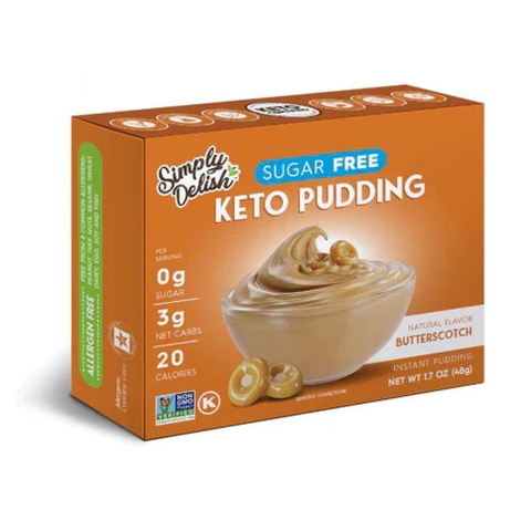 BỘT BÁNH Instant Pudding & Pie Filling KHÔNG ĐƯỜNG Simply Delish, Sugar Free, Non GMO, Kosher, 48g
