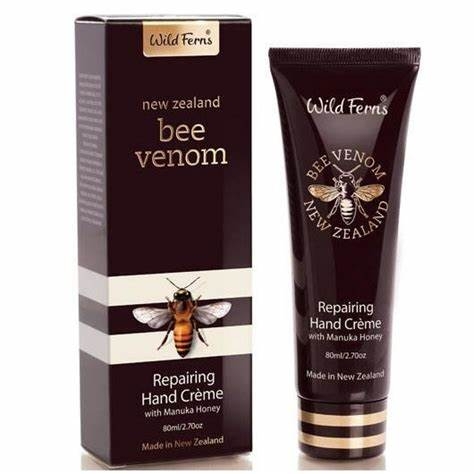 KEM DƯỠNG DA TAY NỌC ONG Wild Ferns - Bee Venom Reparing Hand Crème, Active Manuka Honey, 80ml