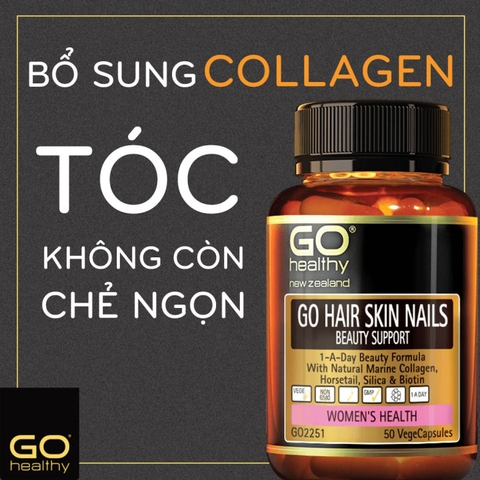 VIÊN UỐNG Collagen – Biotin ĐẸP DA MÓNG TÓC GO Healthy HAIR SKIN NAILS BEAUTY SUPPORT, 1-A-Day