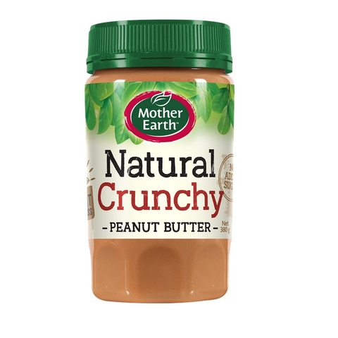 BƠ ĐẬU PHỘNG GIÀU ĐẠM PROTEIN - KHÔNG ĐƯỜNG Mother Earth Natural Crunchy Peanut Butter, No Added Sugar, Vegan, 380g