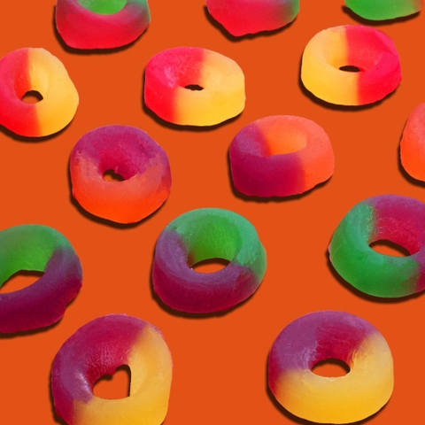 KẸO DẺO TRÁI CÂY RJ’s Fabulicious, Sherbet Fizz & Duos Gummy Rings, KHÔNG DẦU CỌ Palm Oil Free, KHÔNG MÀU – MÙI NHÂN TẠO