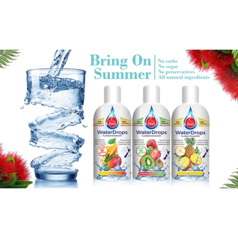 GIỌT NƯỚC TRÁI CÂY KHÔNG ĐƯỜNG Vital Zing Water Drops Flavour Enhancer, Tropical - Black Cherry - Tropical Fruit, 45ml