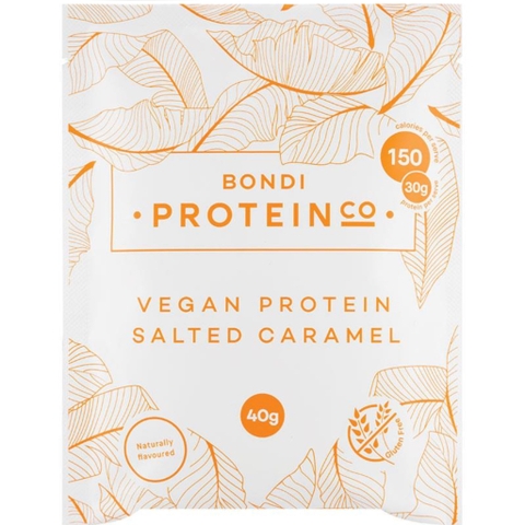 GÓI BỘT ĐẠM THỂ THAO - VỊ CARAMEL MUỐI Bondi Protein Co Sports Food, Vegan, Salted Caramel, 40g