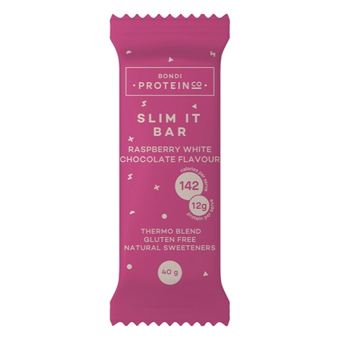 THANH ĂN VẶT BỔ SUNG ĐẠM WHEY-PHÚC BỒN TỬ RASPBERRY Bondi Protein Co - Slim It Bar, Gluten Free, Made in Australia, 40g