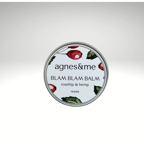 KEM DƯỠNG ĐA DỤNG CHO DA - MÔI - TÓC Blam Blam Beauty Balm with Organic Rosehip - Hemp, MINI - TRAVEL - TRIAL, 10g