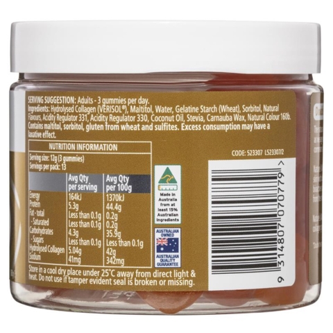 HŨ 40 VIÊN KẸO DẺO KHÔNG ĐƯỜNG Bổ sung collagen - Nuôi dưỡng da khỏe Nature's Way Beauty Collagen Mature Skin, 160g