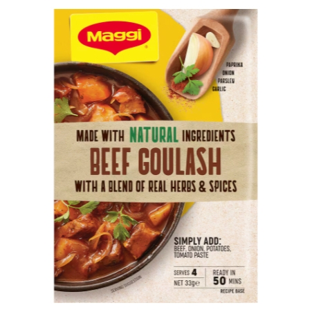 BỘT GIA VỊ BÒ Maggi Beef, Goulash - Stroganoff, THÀNH PHẦN TỰ NHIÊN Natural Ingredients