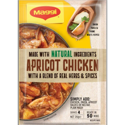 BỘT GIA VỊ GÀ Maggi Chicken, Apricot - Chasseur - Creamy - Chow Mein, THÀNH PHẦN TỰ NHIÊN Natural Ingredients