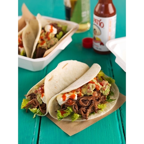 TÚI 12 BÁNH TACO MỀM / TORTILLAS Farrah's Flame Baked, KHÔNG GÃY - VỠ khi xếp bánh, 288g (12 pack x 24g)