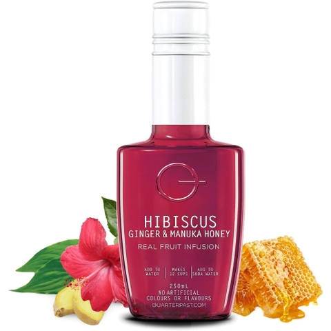 TRÀ / SODA TRÁI C Y QUARTERPAST Fruit Tea - Lemon / Turmeric / Hibiscus Ginger & Manuka Honey, 250m