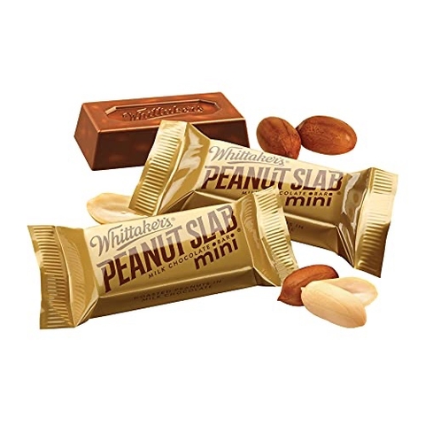 SOCOLA Whittakers Chocolate Sharepack, Hokey Pokey Crunch – Peanut Slab, 180g (12 gói lẻ mini size)