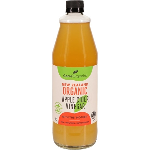 GIẤM TÁO HỮU CƠ Ceres Organics – ORGANIC Apple Cider Vinegar – NGUYÊN CHẤT GIẤM MẸ with the mother ÉP LẠNH, 750ml