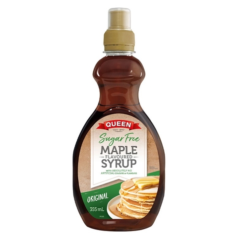 SIRO LÁ PHONG Queen Maple Syrup Flavored, KHÔNG ĐƯỜNG Sugar Free, 355ml