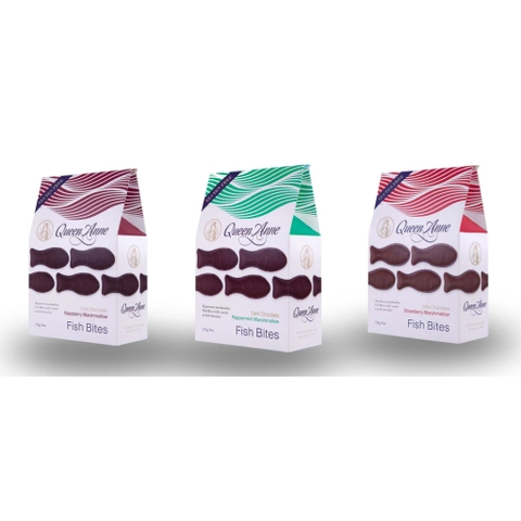 SOCOLA HÌNH CÁ Queen Anne Marshmallow Fish Bites, TRUYỀN THỐNG New Zealand, 170g