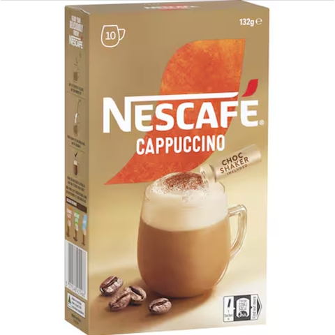 HỘP 10 GÓI Nescafe Cafe Menu Coffee Sachets Capuchino – Caramel – Hazelnut –  Mocha – Vanilla