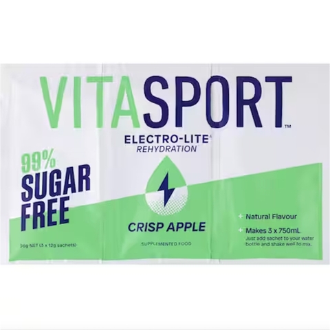 BỘT PHA BÙ NƯỚC - KHÔNG ĐƯỜNG Vitasport Electrolyte 99% Sugar Free, DƯA HẤU Watermelon - ĐÀO Peach - TÁO XANH Apple...
