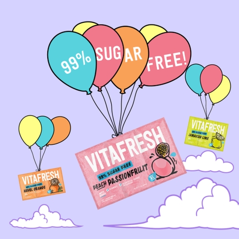 [Ăn kiêng] HỘP 3 GÓI BỘT PHA NƯỚC TRÁI CÂY ÍT ĐƯỜNG / KHÔNG ĐƯỜNG Vitafresh 40% Less Sugar - 99% Sugar Free, Vitamin C