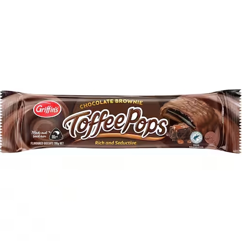BÁNH QUY SOCOLA Griffins Toffee Pops Chocolate Biscuits Choc Brownie - RICH & SEDUCTIVE, MADE IN NEW ZEALAND, 200g