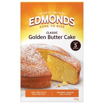 BỘT BÁNH TRUYỀN THỐNG Edmonds Classic Golden Butter Cake Mix, KHÔNG chất bảo quản - màu / hương liệu nhân tạo, 340g
