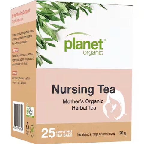 HỘP 25 GÓI TRÀ HỮU CƠ DÀNH CHO MẸ BẦU Planet Organic Mother's Herbal Tea - GRIPE / NURSING / MORNING WELLNESS, 20g