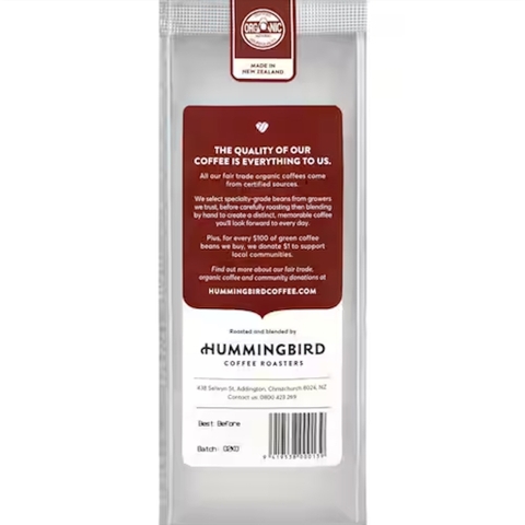 BỘT CAFE ESPRESSO / NGUYÊN HẠT Hummingbird / Oomph! Fair Trade GRIND COFFEE / COFFEE BEANS, 100% HỮU CƠ Organic, 200g