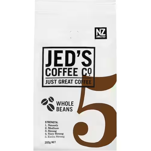 TÚI 200g HẠT CAFE Jed's Coffee Beans, 5 Extra Strong