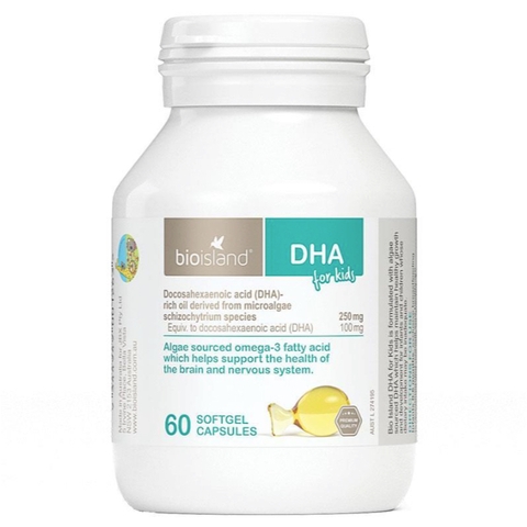 HŨ VIÊN NANG BỔ SUNG DHA CHO TRẺ EM Bio Island DHA Kids - Omega 3 Capsules