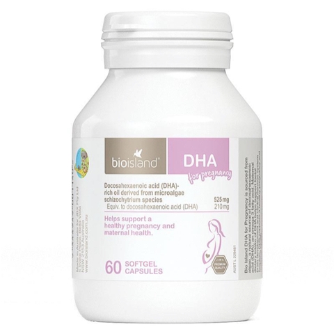 HŨ VIÊN NANG BỔ SUNG DHA CHO MẸ BẦU Bio Island DHA for Pregnancy Softgel Capsules