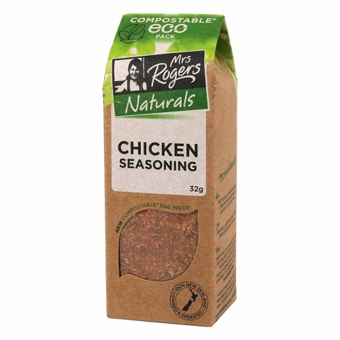 GIA VỊ ƯỚP GÀ - ĐA DỤNG Mrs Rogers Naturals Chicken / Chicken Salt / All Purpose, TÚI PHÂN HỦY Compostable Eco Pack