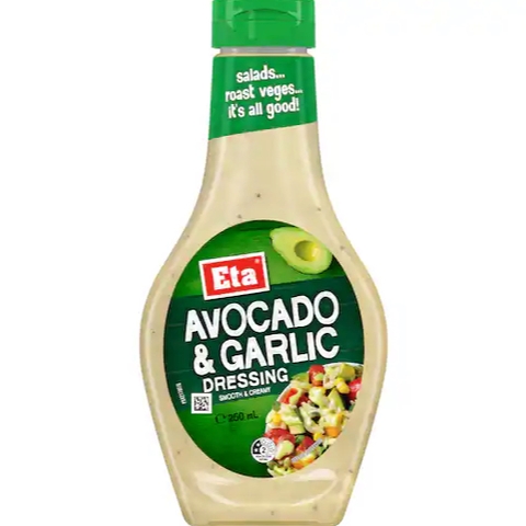 SỐT BƠ - TỎI KEM MƯỢT CHO SALAD / RAU CỦ NƯỚNG Eta Avocado & Garlic Dressing, Smooth & Creamy, 250ml