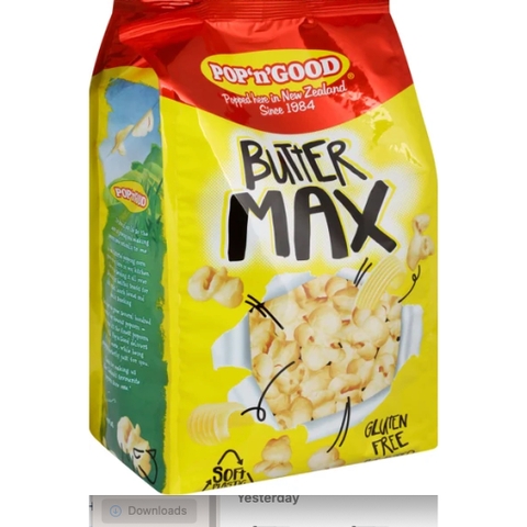 BẮP RANG SẴN VỊ BƠ NHIỀU / VỪA / MẶN NGỌT Pop'n'Good Butter Max / Light & Buttery / Sweet And Salty Kettle Popcorn, 150g