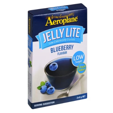 HỘP 2 GÓI BỘT THẠCH RAU CÂU ĂN KIÊNG Low Calorie / Sugar - Aeroplane Jelly Lite Crystals, 18g