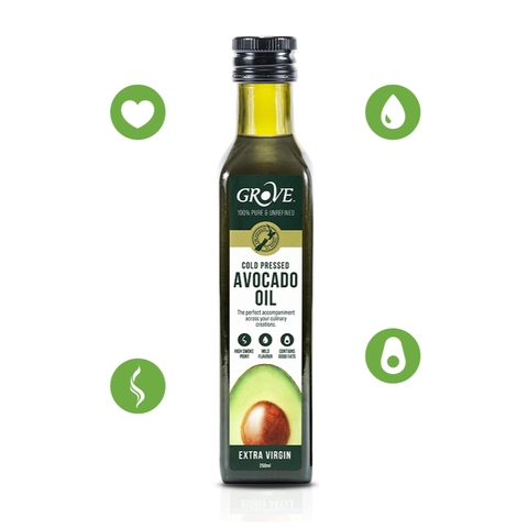 [Hàng New Zealand] DẦU BƠ NGUYÊN CHẤT - TINH KHIẾT ÉP LẠNH The Grove Gourmet / OLIVADO Avocado Oil Extra Virgin, 250ml
