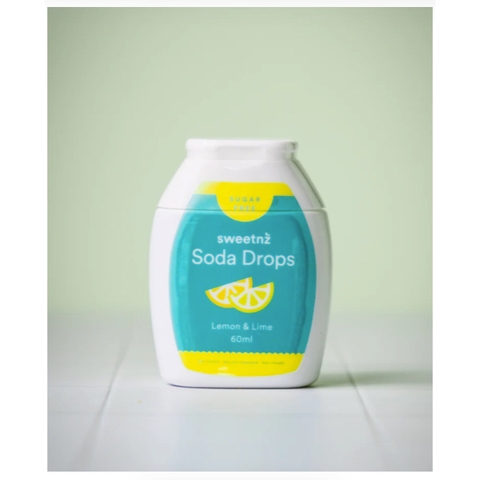 GIỌT PHA SODA KHÔNG ĐƯỜNG SweetNZ Soda Drops, CHANH Lemon Lime / TRÁI CÂY NHIỆT ĐỚI Tropical, 60ml