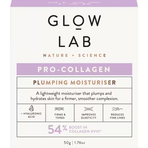 HỘP KEM DƯỠNG ĐÊM Glow Lab Plumping Moisturiser Pro-collagen, ẨM MUỢT, SĂN CHẮC, ĐỀU MÀU, 50g