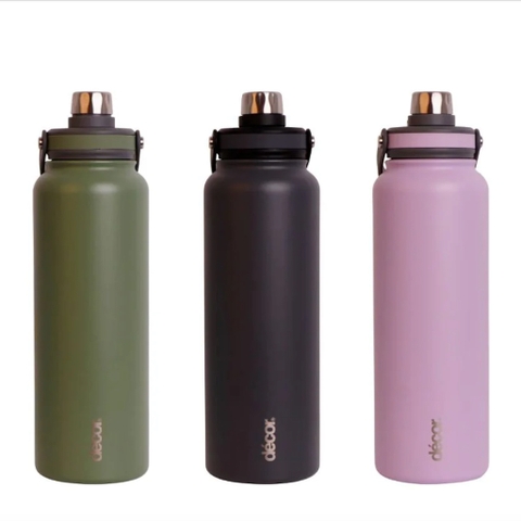 BÌNH NƯỚC QUAI XÁCH Decor Adventurer Stainless Steel Water Bottle Double Wall, SIZE ĐẠI XL 1.2L