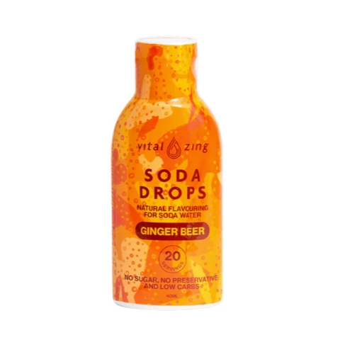 GIỌT PHA SODA GINGER BEER KHÔNG ĐƯỜNG Vital Zing Soda / Sparkling / Carbonated Water Drops, 40ml