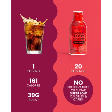 GIỌT PHA SODA GINGER BEER KHÔNG ĐƯỜNG Vital Zing Soda / Sparkling / Carbonated Water Drops, 40ml