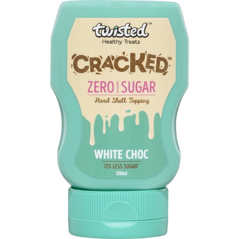 SỐT SOCOLA TRẮNG KHÔNG ĐƯỜNG Twisted Cracked WHITE CHOCOLATE Topping ZERO SUGARr, 200ml