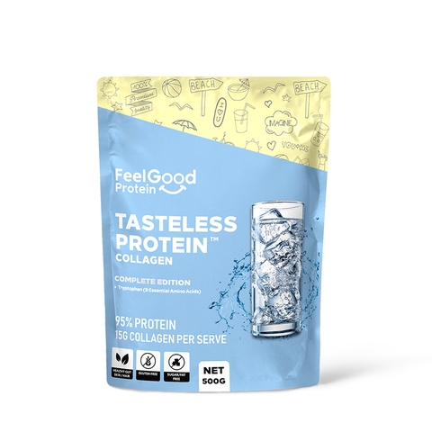 BỘT ĐẠM PROTEIN KHÔNG MÙI VỊ Feel Good Protein Collagen TASTELESS, 500g