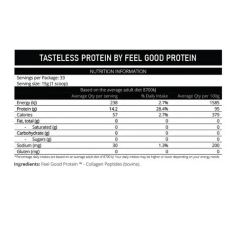 BỘT ĐẠM PROTEIN KHÔNG MÙI VỊ Feel Good Protein Collagen TASTELESS, 500g