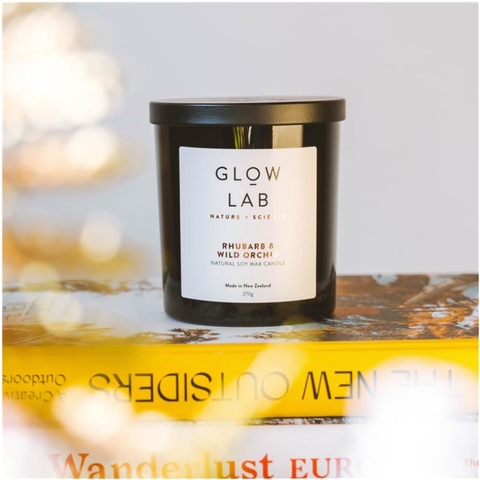 [Made in Australia] NẾN THƠM Glow Lab Candle, Coconut & Sandalwood / Rhubarb & Orchid / Vanilla & Berry, 270g