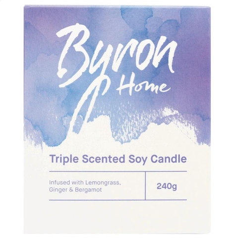 [Made in Australia] NẾN THƠM MIX 3 HƯƠNG Byron Home Triple Scented Soy Candle, 240g