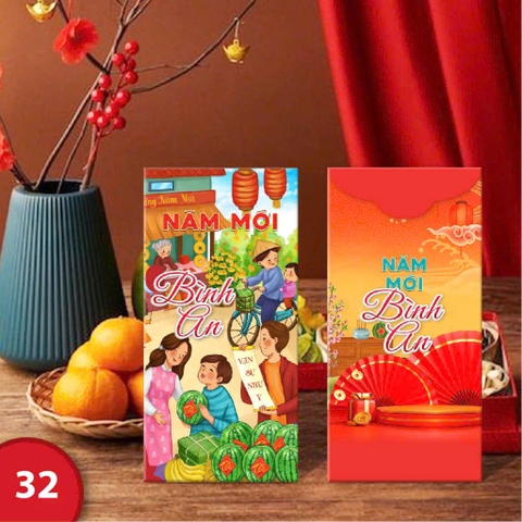 Xấp 10 bao lì xì Năm mới bình an - Vạn sự như ý