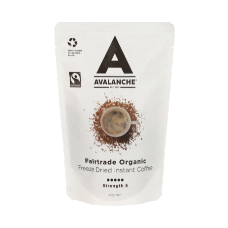 BỘT CAFE HỮU CƠ SẤY LẠNH Avalanche Fair Trade Organic, Freeze Dried Instant Coffee, 90g