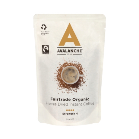 BỘT CAFE HỮU CƠ SẤY LẠNH Avalanche Fair Trade Organic, Freeze Dried Instant Coffee, 90g