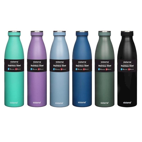 BÌNH GIỮ NHIỆT NÓNG & LẠNH Sistema Drink Bottle Stainless Steel, 2 LỚP THÉP KHÔNG RỈ, 500ml